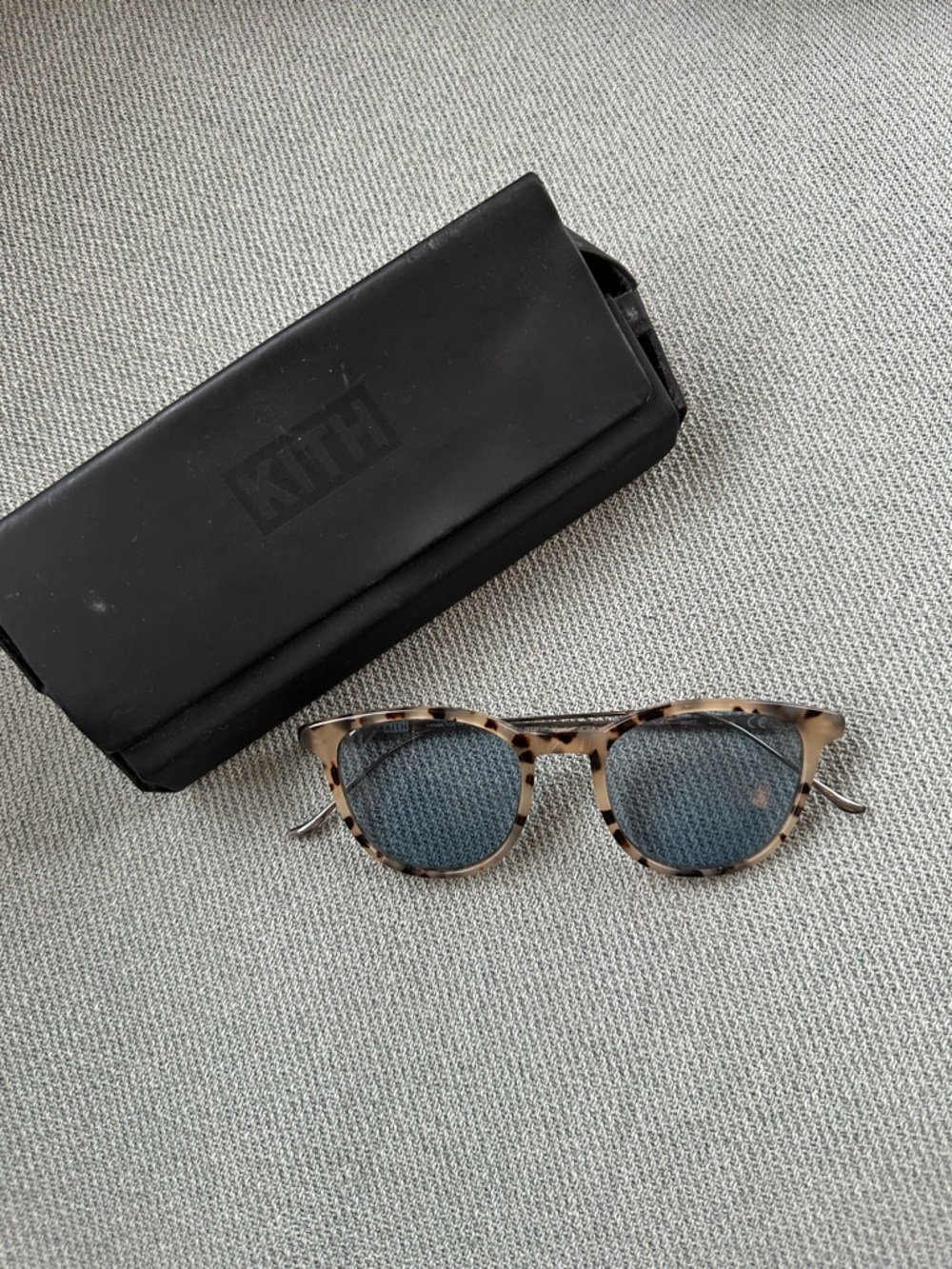 Kith Modo Georgica Sunglasses in White Tortoise/Gunmetal colorway